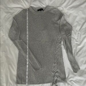 Banana Republic Light Gray Ribbed Knit Top